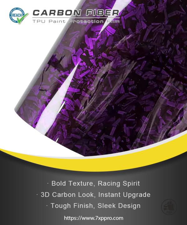  TPU Gloss Flower Carbon Fiber Purple